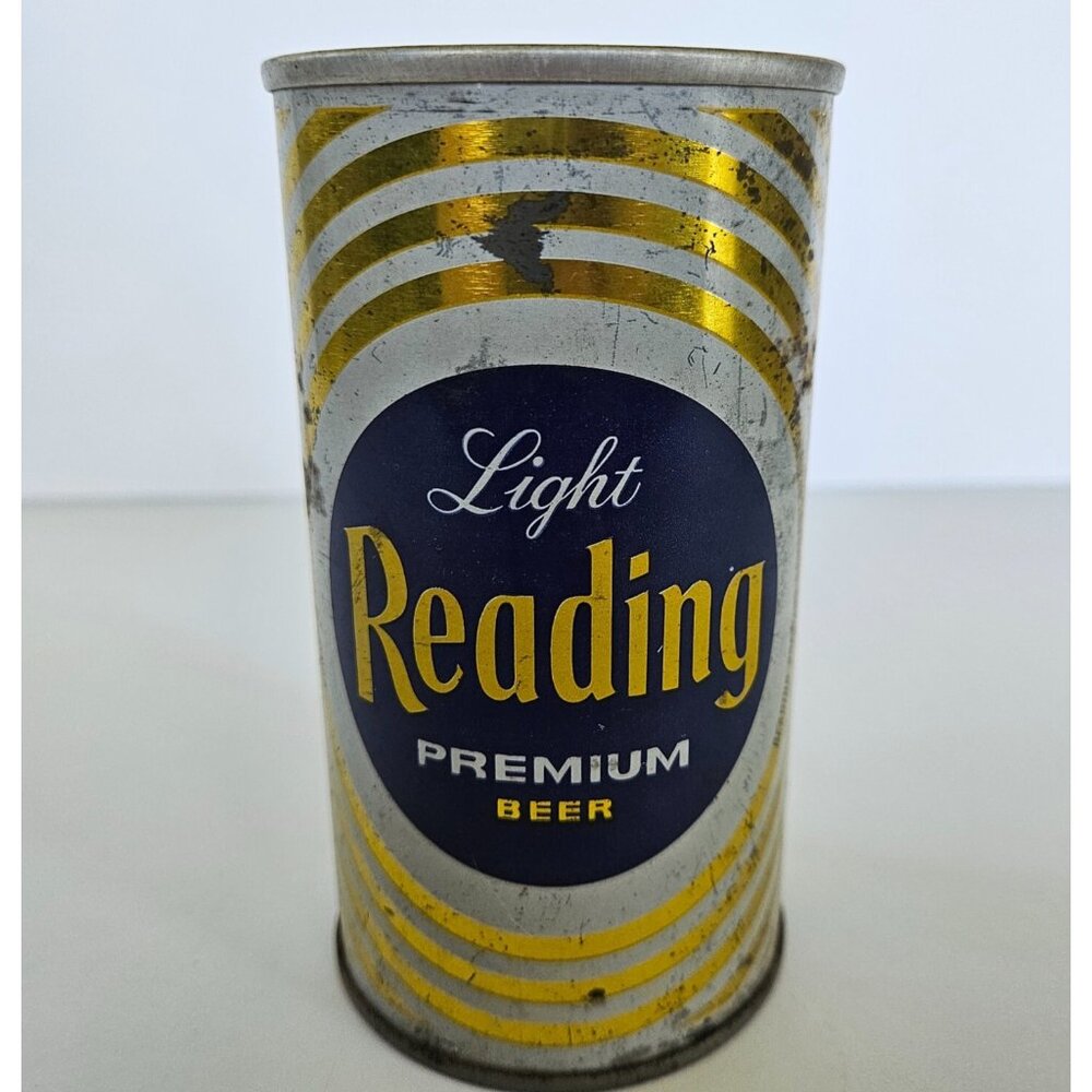 Old Pull Tab Light Reading Premium Beer 12 Oz Steel Can 1960s Reading PA vintage